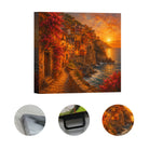 Mediterranean Sunset Canvas Art Collection Rustic Framed Decor Gift