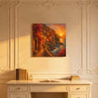 Mediterranean Sunset Canvas Art Collection Rustic Framed Decor Gift