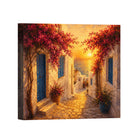 Mediterranean Sunset Canvas Art Collection Rustic Framed Decor Gift