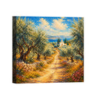 Mediterranean Sunset Canvas Art Collection Rustic Framed Decor Gift