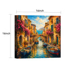 Mediterranean Sunset Landscape Canvas Art Collection Rustic Framed Home Decor Gift