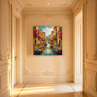 Mediterranean Sunset Landscape Canvas Art Collection Rustic Framed Home Decor Gift