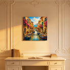 Mediterranean Sunset Landscape Canvas Art Collection Rustic Framed Home Decor Gift