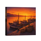 Sunset Coastal Canvas Wall Art Collection Rustic Framed Home Decor Gift
