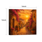 Mediterranean Sunset Canvas Art Collection Rustic Framed Home Decor Gift Series 1