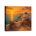 Mediterranean Sunset Canvas Art Collection Rustic Framed Home Decor Gift Series 1