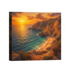 Mediterranean Sunset Canvas Art Collection Rustic Framed Home Decor Gift Series 1