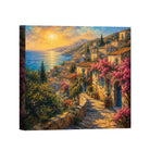 Mediterranean Sunset Canvas Art Collection Rustic Framed Home Decor Gift Series 1