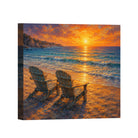Mediterranean Sunset Canvas Art Collection Rustic Framed Home Decor Gift Series 1