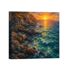 Mediterranean Sunset Canvas Art Collection Rustic Framed Home Decor Gift Series 1