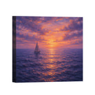 Mediterranean Sunset Canvas Art Collection Rustic Framed Home Decor Gift Series 1
