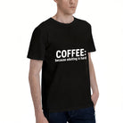 Men's Cotton Slogan Graphic Short Sleeve Crew Neck T-Shirt for Casual Daily Wear