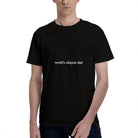 Men's Cotton Slogan Graphic Short Sleeve Crew Neck T-Shirt for Casual Daily Wear