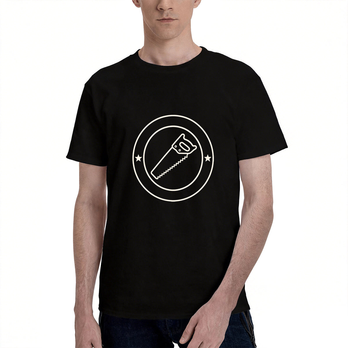 Men's Cotton Steampunk Gear Graphic Crew Neck T-Shirt for Casual Industrial Streetwear