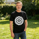 Men's Cotton Retro Mountain Sun Graphic T-Shirt Casual Outdoor Adventure Short Sleeve Tee