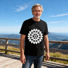 Men's Cotton Retro Mountain Sun Graphic T-Shirt Casual Outdoor Adventure Short Sleeve Tee