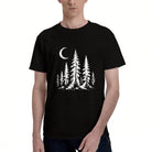 Men's Cotton Retro Mountain Sun Graphic T-Shirt Casual Outdoor Adventure Short Sleeve Tee
