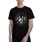 Men's Cotton Vintage Lighthouse Graphic Short Sleeve T-Shirt for Coastal Casual Wear