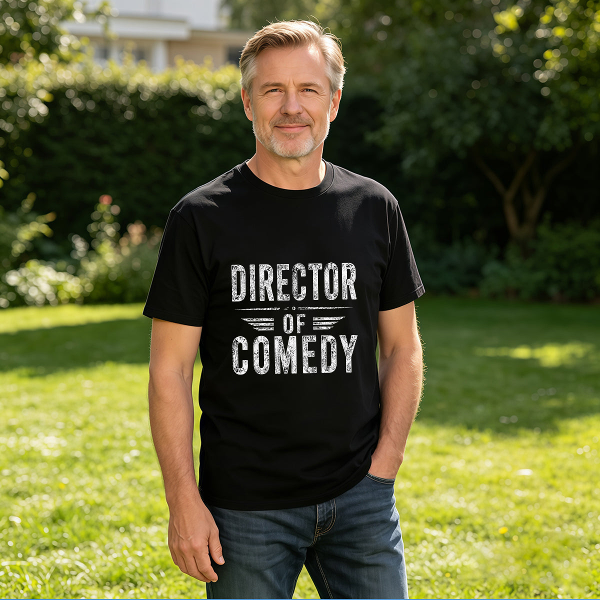 Men's Cotton I'm Telling Dad Jokes Classically Graphic T-Shirt for Father's Day Casual Wear