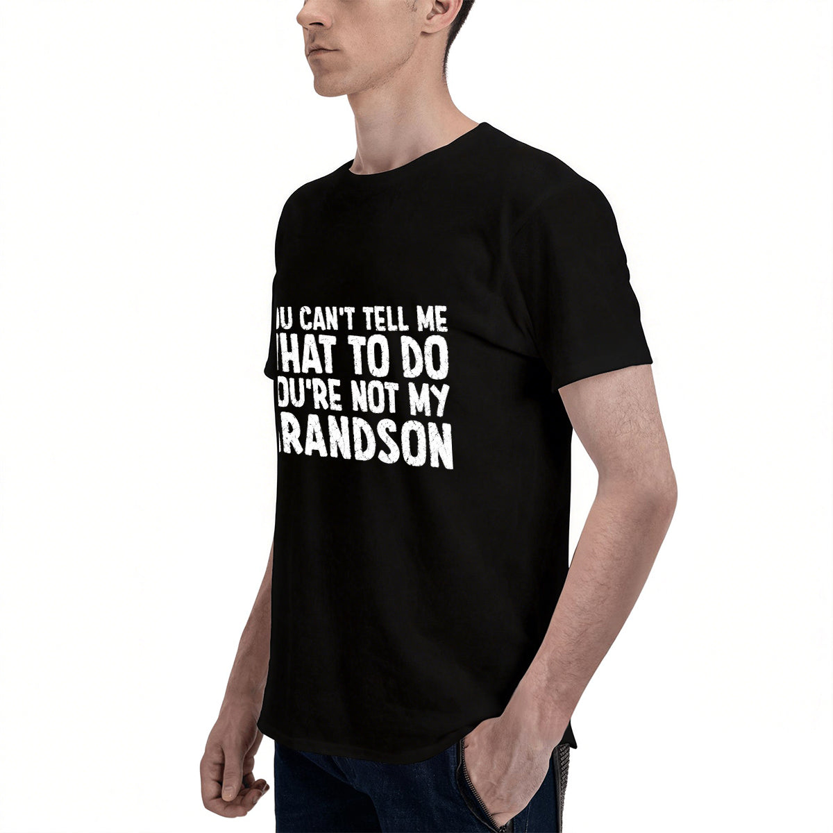 Men's Premium Cotton Sarcastic Grandfather Quote Graphic T-Shirt Casual Daily Wear