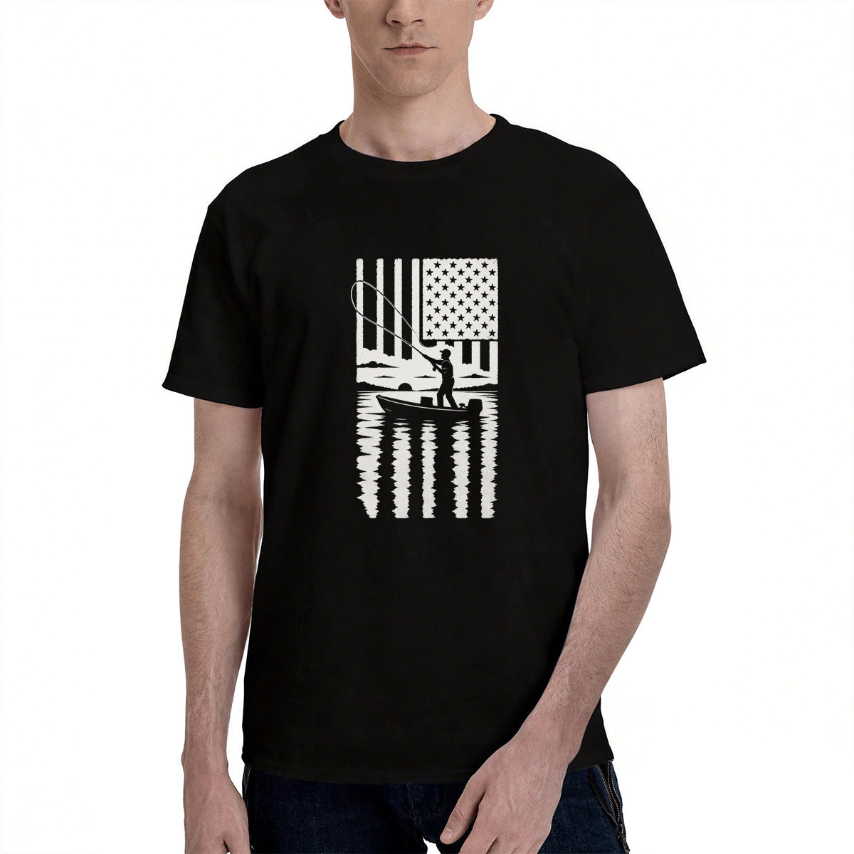 Men's Premium Cotton SOLVE Letter Print Crew Neck T-Shirt for Casual Daily Wear