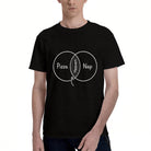 Men's Premium Cotton Pizza and Nap Venn Diagram Graphic T-Shirt Casual Everyday Tee