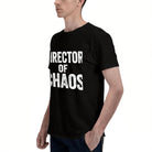 Men's Premium Cotton Director of Chaos Slogan Black Graphic T-Shirt for Daily Casual Wear