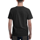 Men's Premium Cotton Minimalist White Leaf Graphic Black T-Shirt for Casual Daily Wear