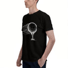 Men's Premium Cotton Minimalist White Leaf Graphic Black T-Shirt for Casual Daily Wear