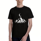 Men's Cotton Vintage Compass Rose Graphic Crew Neck T-Shirt for Outdoor Adventure Travel