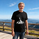 Men's Cotton Vintage Compass Rose Graphic Crew Neck T-Shirt for Outdoor Adventure Travel