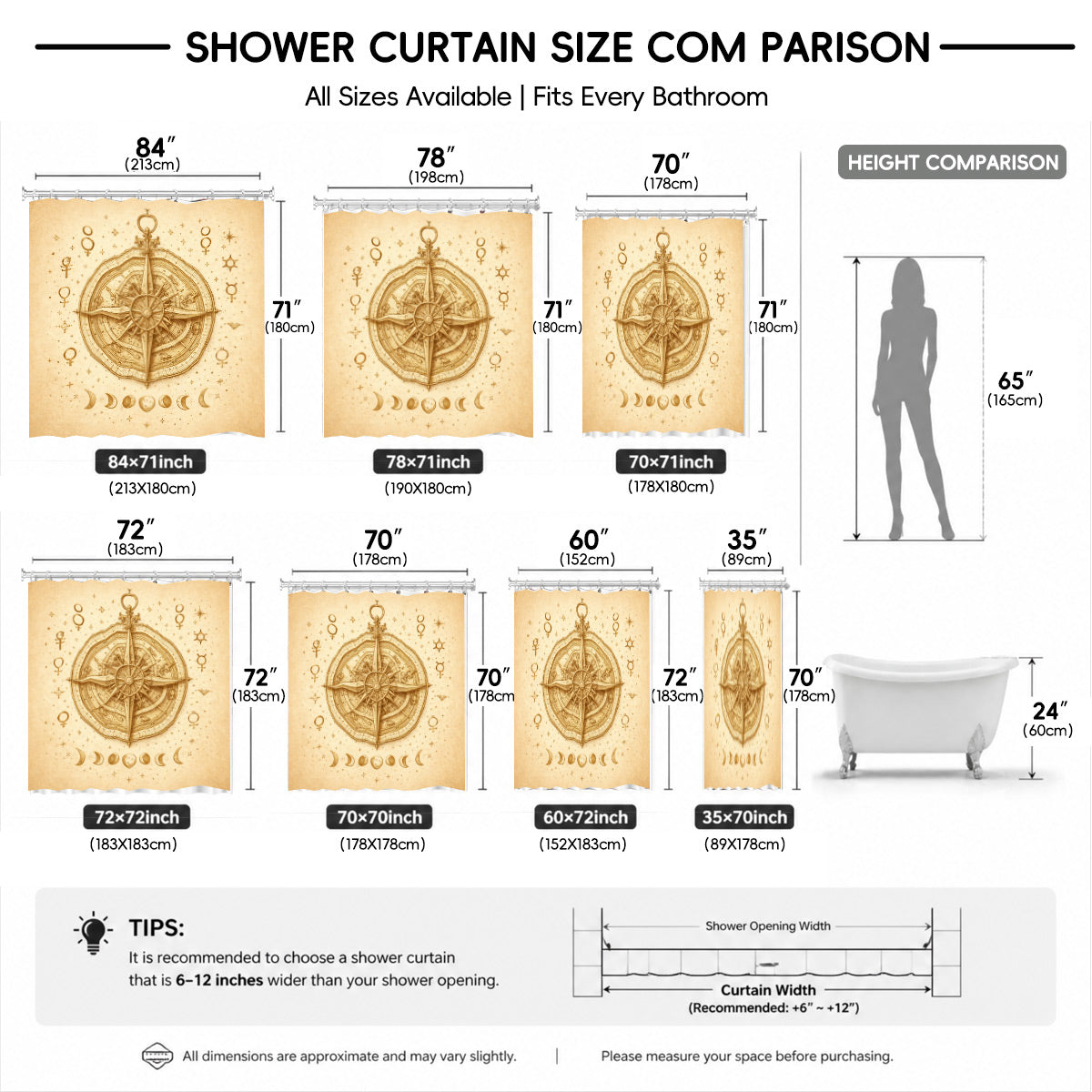 Vintage Space Whale Shower Curtain Etched Astrology Art Waterproof Bathroom Decor