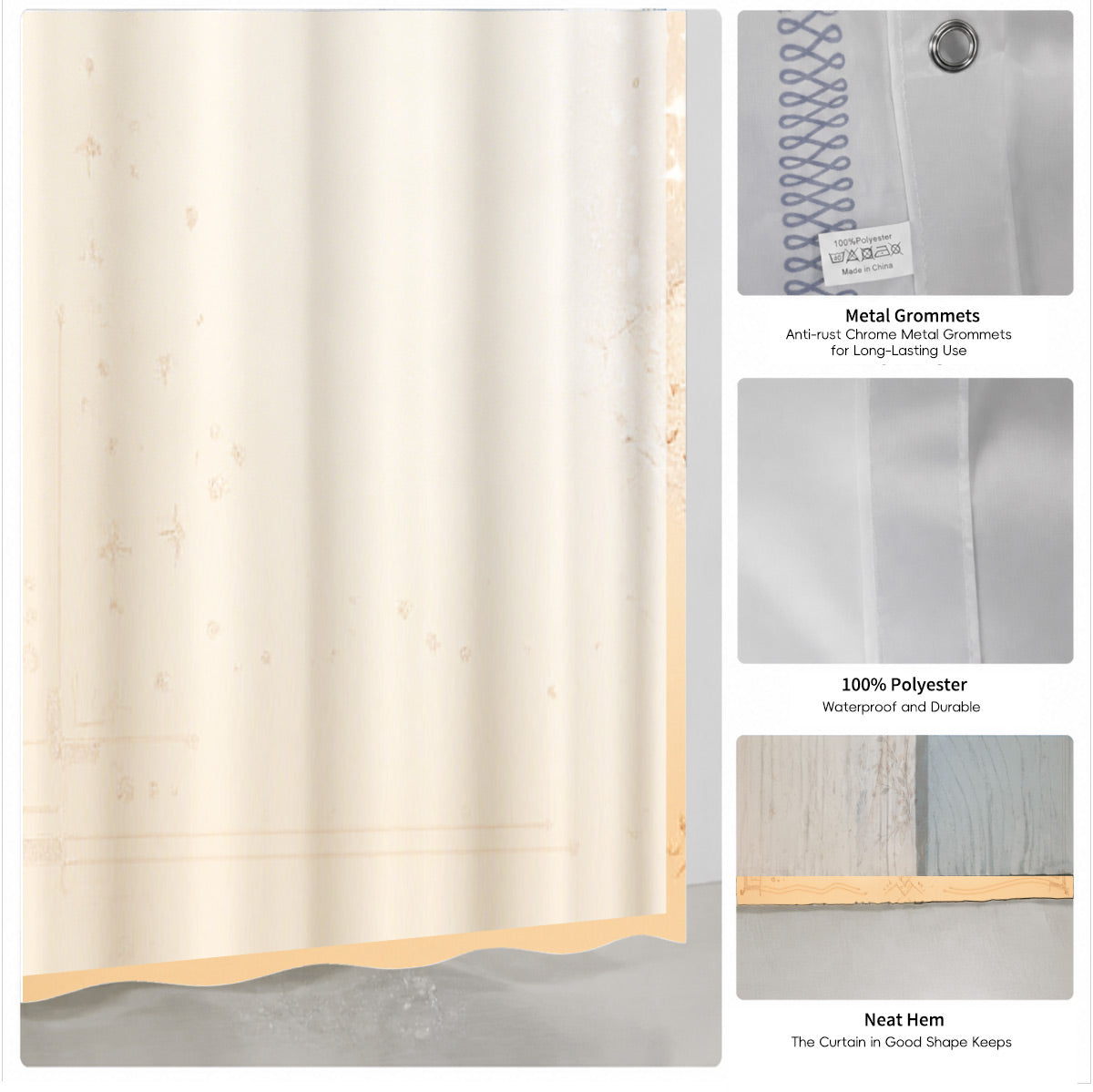 Whimsical Pink Celestial Shower Curtain Watercolor Moon Minimalist Decor