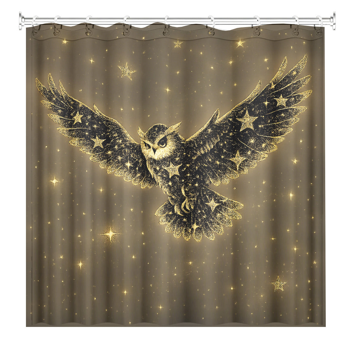 Celestial Sun Moon Dreamcatcher Shower Curtain Vintage Galaxy Bath Decor