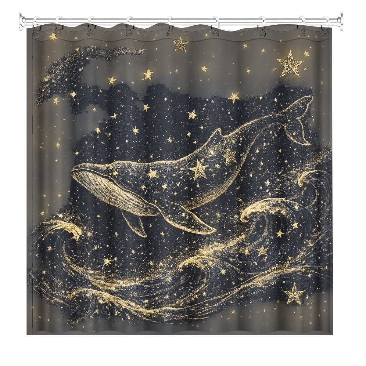 Celestial Sun Moon Dreamcatcher Shower Curtain Vintage Galaxy Bath Decor