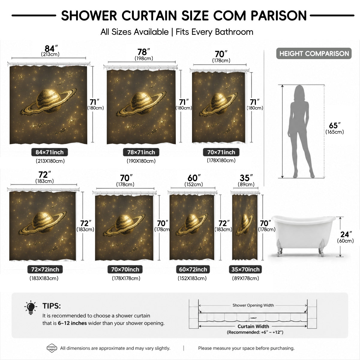 Celestial Sun Moon Dreamcatcher Shower Curtain Vintage Galaxy Bath Decor