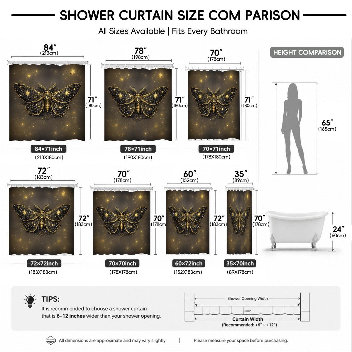 Celestial Sun Moon Dreamcatcher Shower Curtain Vintage Galaxy Bath Decor