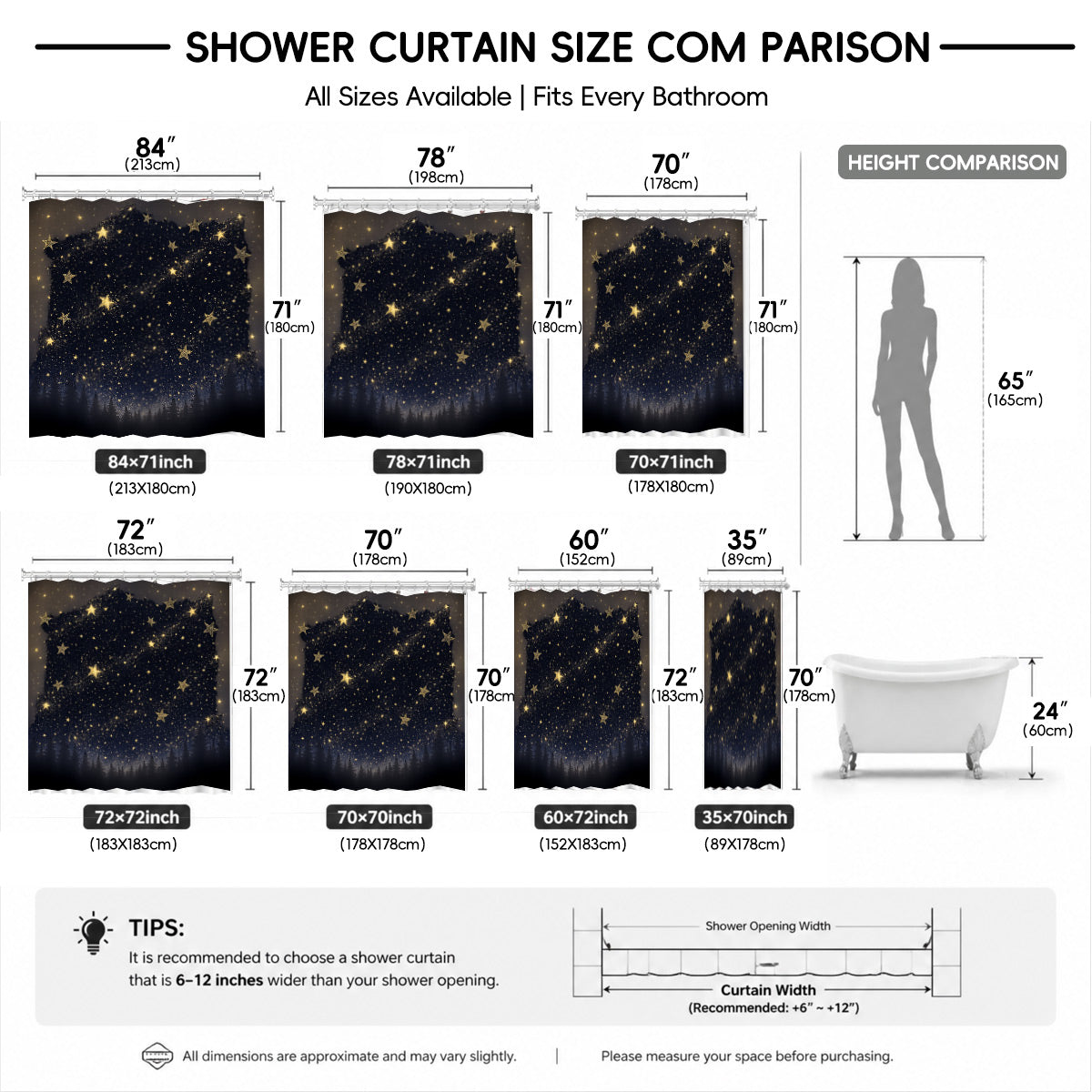 Celestial Sun Moon Dreamcatcher Shower Curtain Vintage Galaxy Bath Decor