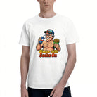 Men's Cotton Sleeps With Socks On Funny Graphic T-Shirt Casual Short Sleeve Tee