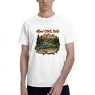 Men's Cotton Reel Cool Dad Fishing Graphic T-Shirt for Outdoor Summer Activities