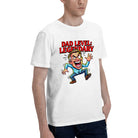 Men's Cotton Dad Level Legendary Cartoon Graphic T-Shirt for Father's Day Casual Wear
