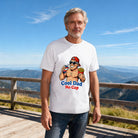 Men's Premium Cotton Cool Dad No Cap Graphic T-Shirt Casual Summer Tee