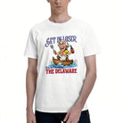 Men's Premium Cotton George Washington BBQ Humor Graphic T-Shirt for Independence Day Cookouts