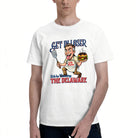 Men's Premium Cotton George Washington BBQ Humor Graphic T-Shirt for Independence Day Cookouts