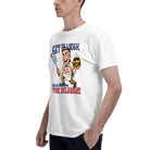 Men's Premium Cotton George Washington BBQ Humor Graphic T-Shirt for Independence Day Cookouts
