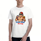 Men's Premium Cotton Cool Dad No Cap Graphic T-Shirt Funny Summer Casual Tee