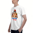 Men's Premium Cotton Cool Dad No Cap Graphic T-Shirt Funny Summer Casual Tee