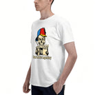 Men's Premium Cotton Dad Level Legendary Skull Graphic Tee Casual White Crew Neck T-Shirt