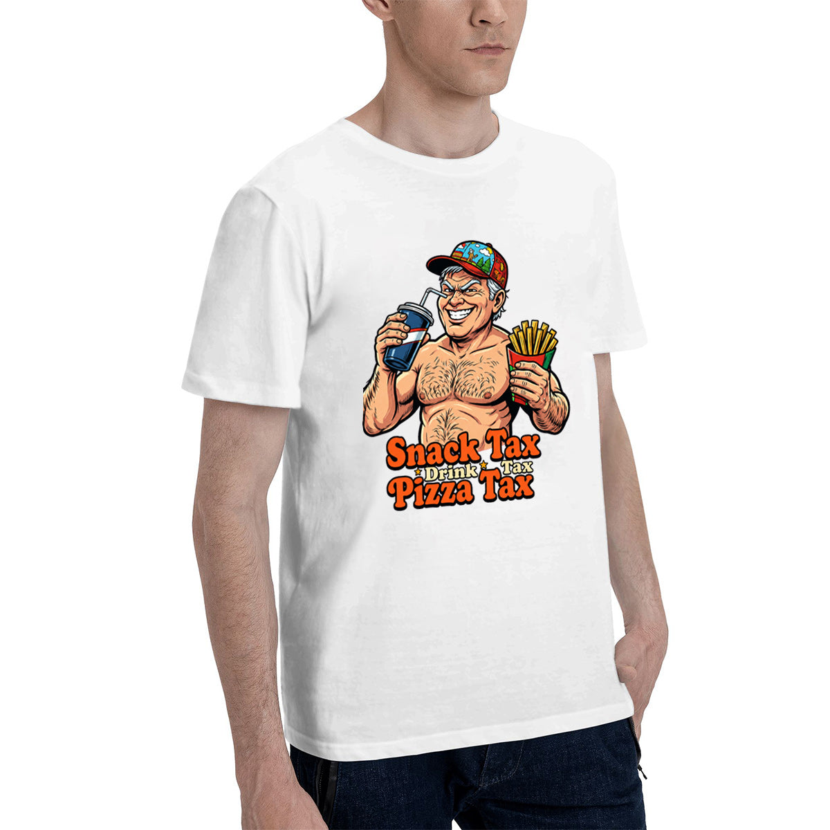 Men's Premium Cotton Dad Tax Funny Graphic T-Shirt Casual Short Sleeve Summer Tee