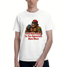 Men's Premium Cotton Bigfoot Dad Joke Graphic T-Shirt Funny Humor Casual Crew Neck Tee